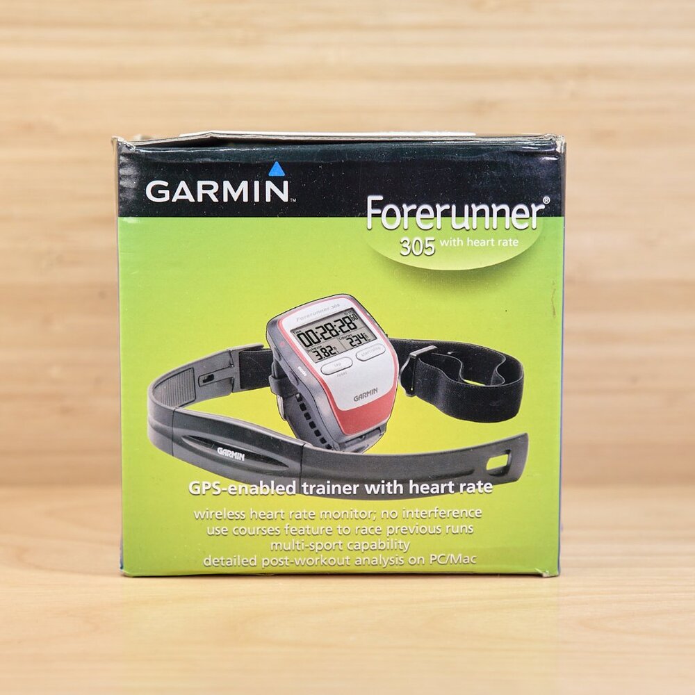 Garmin Forerunner 305 GPS Running Watch Heart Rate Monitor Bundle Tested Works